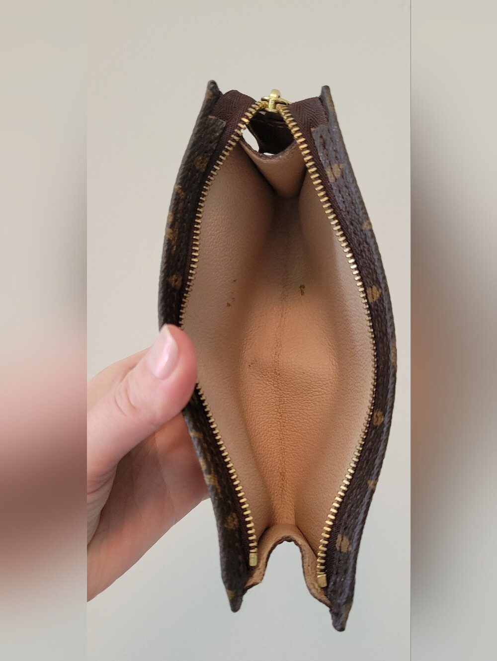 Authentic Louis Vuitton Brown Monogram Pouch - Picture 12 of 13